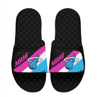 Unisex Miami Heat ISlide Paint Stripes Slide Sandals