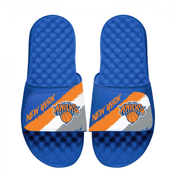 Unisex New York Knicks ISlide Paint Stripes Slide Sandals