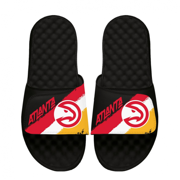 Unisex Atlanta Hawks ISlide Paint Stripes Slide Sandals