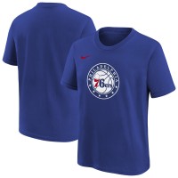 Подростковая Philadelphia 76ers Nike Royal Team Essential Logo T-Shirt