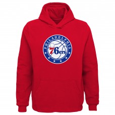 Подростковая Philadelphia 76ers Outerstuff Red Primary Logo Pullover Hoodie
