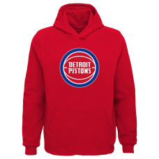Подростковая Detroit Pistons Outerstuff Red Primary Logo Pullover Hoodie