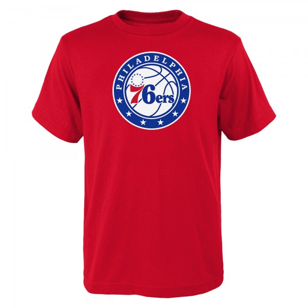 Подростковая Philadelphia 76ers Outerstuff Red Primary Logo T-Shirt