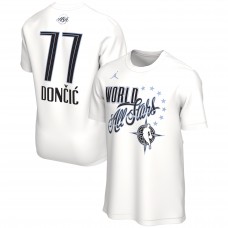Luka Dončić Jordan Brand White 2026 NBA All-Star Game Name & Number T-Shirt