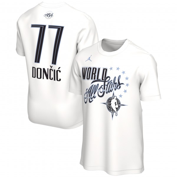 Luka Dončić Jordan Brand White 2026 NBA All-Star Game Name & Number T-Shirt