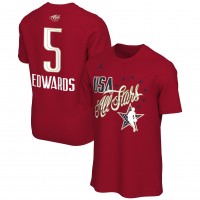 Anthony Edwards Jordan Brand Red 2026 NBA All-Star Game Name & Number T-Shirt