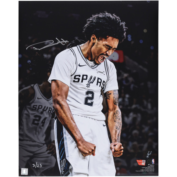 Фото с автографом Dylan Harper San Antonio Spurs Fanatics Authentic 16 x 20 Unleashed - Limited Edition of 25