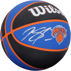 Мяч с автографом Karl-Anthony Towns New York Knicks Fanatics Authentic Wilson Black/Blue Tribute