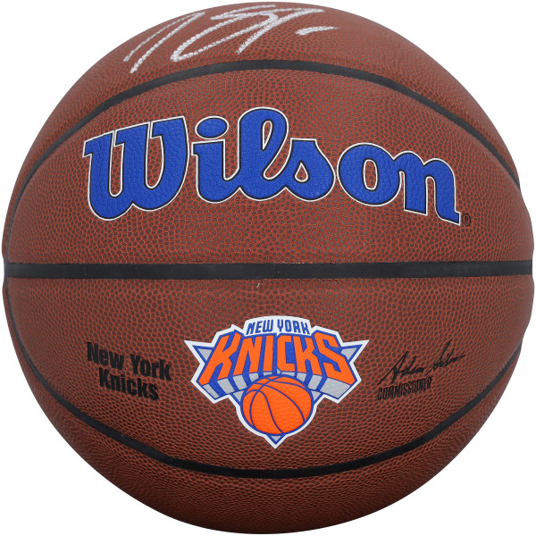 Мяч с автографом Karl-Anthony Towns New York Knicks Fanatics Authentic Wilson Alliance Team Logo
