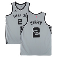 Джерси с автографом Dylan Harper San Antonio Spurs Fanatics Authentic Silver Jordan Brand 2022-23 Statement Swingman