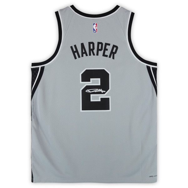 Джерси с автографом Dylan Harper San Antonio Spurs Fanatics Authentic Silver Jordan Brand 2022-23 Statement Swingman