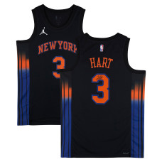 Джерси с автографом Josh Hart New York Knicks Fanatics Authentic Black Jordan Brand 2025-26 Statement Edition Swingman