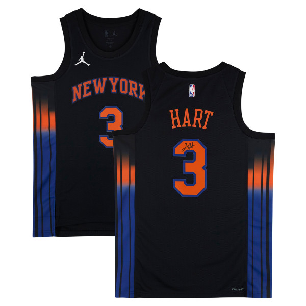Джерси с автографом Josh Hart New York Knicks Fanatics Authentic Black Jordan Brand 2025-26 Statement Edition Swingman