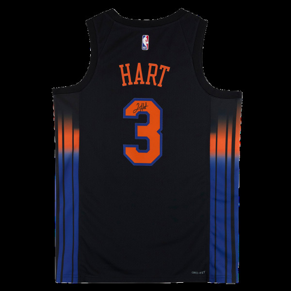 Джерси с автографом Josh Hart New York Knicks Fanatics Authentic Black Jordan Brand 2025-26 Statement Edition Swingman