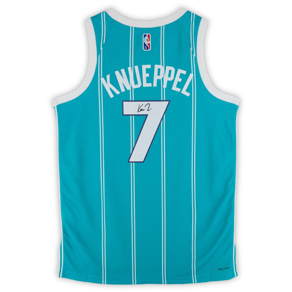 Джерси с автографом Kon Knueppel Charlotte Hornets Fanatics Authentic Teal Jordan Brand 2021-22 Icon Swingman
