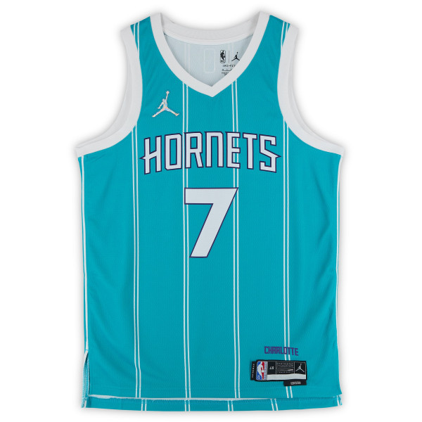 Джерси с автографом Kon Knueppel Charlotte Hornets Fanatics Authentic Teal Jordan Brand 2021-22 Icon Swingman