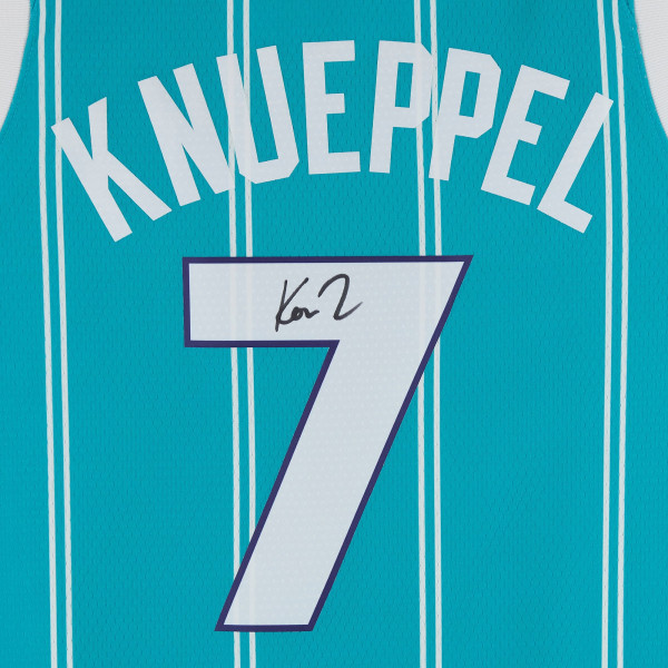 Джерси с автографом Kon Knueppel Charlotte Hornets Fanatics Authentic Teal Jordan Brand 2021-22 Icon Swingman