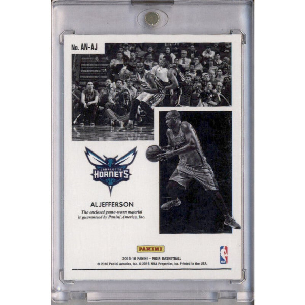 2015-16 Panini Noir Acetate Noir Prime Tag #AN-AJ Al Jefferson /5