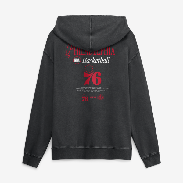 Толстовка Philadelphia 76ers Fanatics Black Balanced Attack Washed