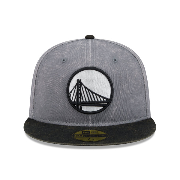 Бейсболка Golden State Warriors New Era Gray/Black Washed 59FIFTY