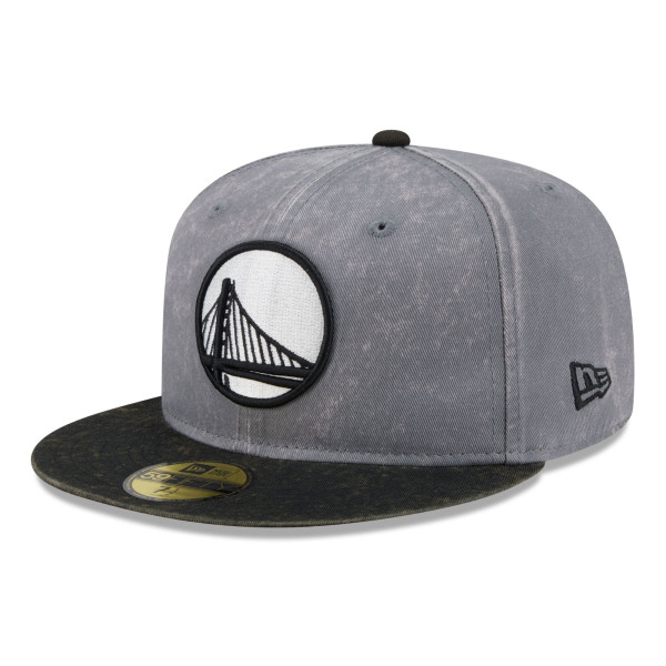 Бейсболка Golden State Warriors New Era Gray/Black Washed 59FIFTY