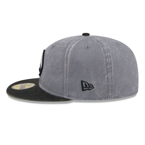 Бейсболка Golden State Warriors New Era Gray/Black Washed 59FIFTY