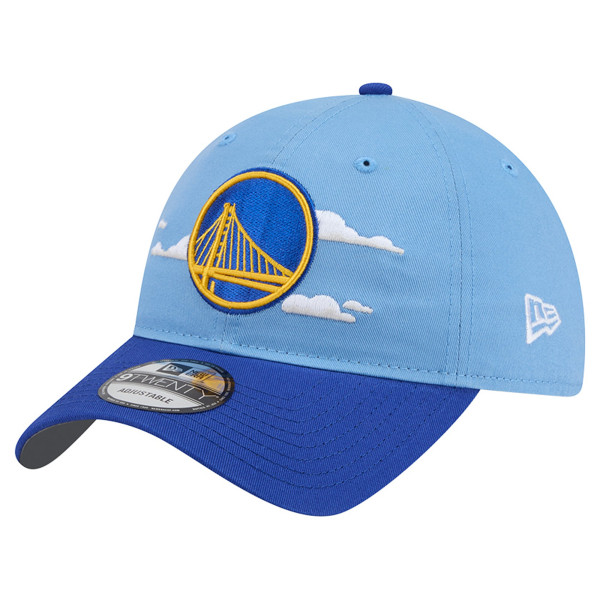 Бейсболка Golden State Warriors New Era Powder Blue Clouds 9TWENTY