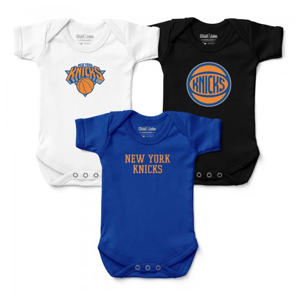 Малышам New York Knicks Chad & Jake Three-Pack Bodysuit Set