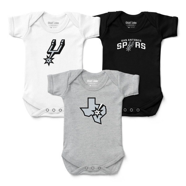 Детская San Antonio Spurs Chad & Jake Three-Pack Bodysuit Set