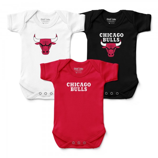 Малышам Chicago Bulls Chad & Jake Three-Pack Bodysuit Set