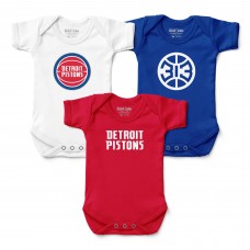 Малышам Detroit Pistons Chad & Jake Three-Pack Bodysuit Set