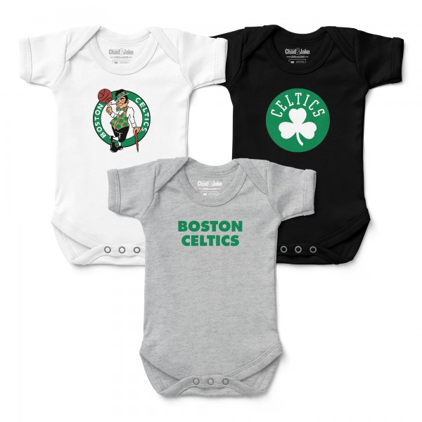 Малышам Boston Celtics Chad & Jake Three-Pack Bodysuit Set
