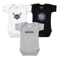 Малышам Charlotte Hornets Chad & Jake Three-Pack Bodysuit Set