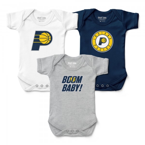 Малышам Indiana Pacers Chad & Jake Three-Pack Bodysuit Set