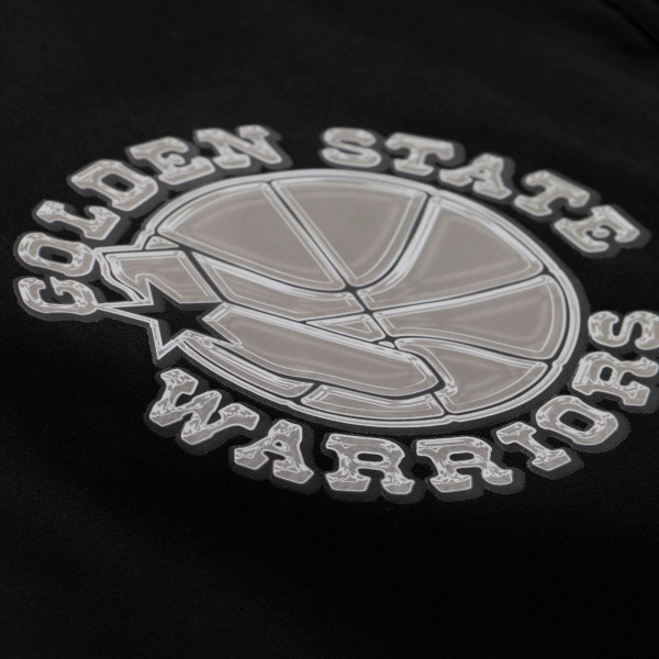 Куртка Golden State Warriors Mitchell & Ness Black Chrome Satin Bomber Full-Zip