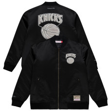 Куртка New York Knicks Mitchell & Ness Black Chrome Satin Bomber Full-Zip