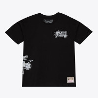 Футболка Philadelphia 76ers Mitchell & Ness Black Chrome Heritage