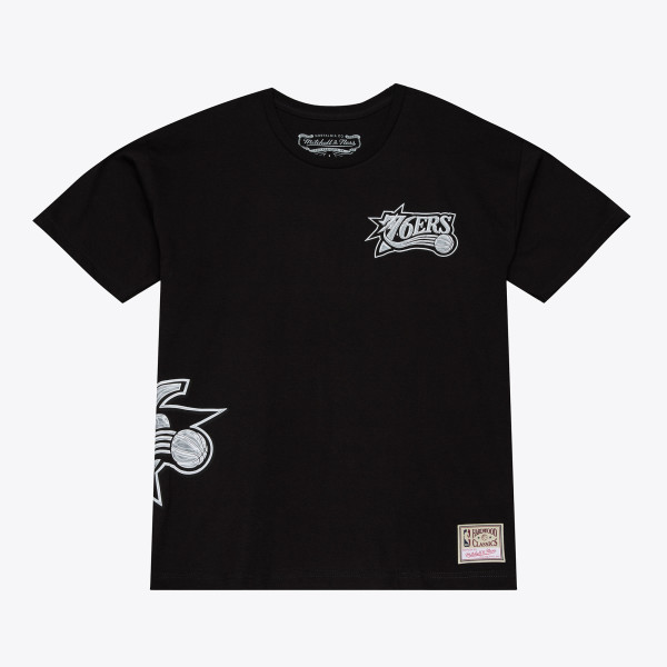 Футболка Philadelphia 76ers Mitchell & Ness Black Chrome Heritage