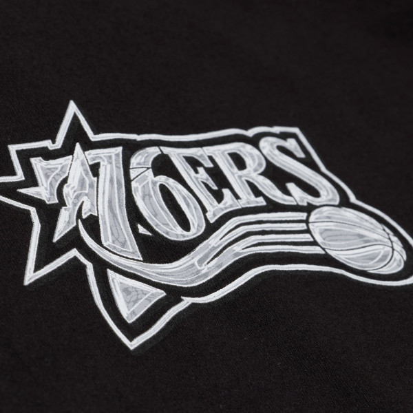 Футболка Philadelphia 76ers Mitchell & Ness Black Chrome Heritage