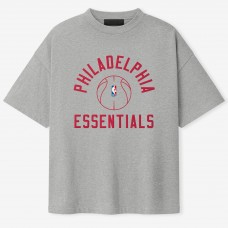 Unisex Philadelphia 76ers Fear of God x Barkley L. Hendricks Heather Gray 90s T-Shirt