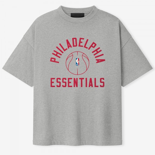 Unisex Philadelphia 76ers Fear of God x Barkley L. Hendricks Heather Gray 90s T-Shirt