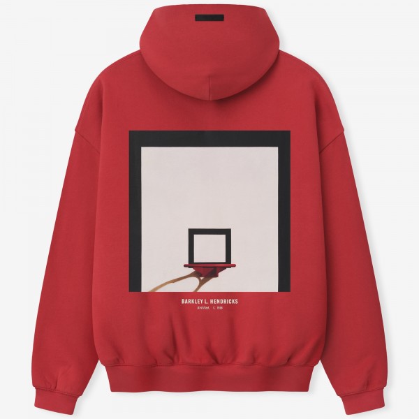 Unisex Philadelphia 76ers Fear of God x Barkley L. Hendricks Red 90s Hoodie