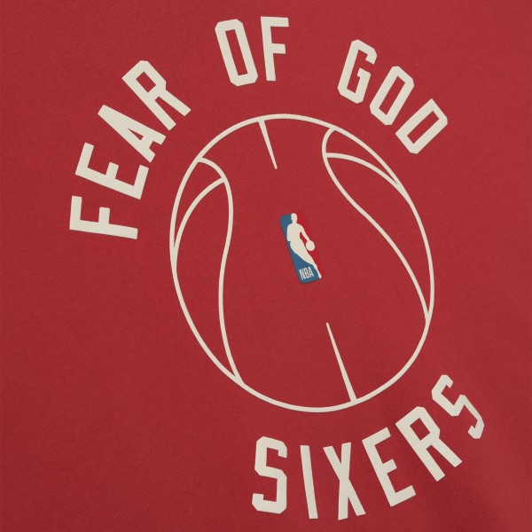 Unisex Philadelphia 76ers Fear of God x Barkley L. Hendricks Red 90s Hoodie