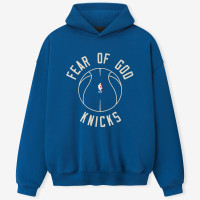 Толстовка Unisex New York Knicks Fear of God x Barkley L. Hendricks Blue 90s