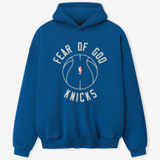 Толстовка Unisex New York Knicks Fear of God x Barkley L. Hendricks Blue 90s