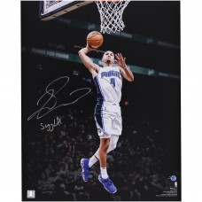 Jalen Suggs Orlando Magic Autographed Fanatics Authentic 16 x 20 Dunking Spotlight Photograph with Sugg Life Inscription