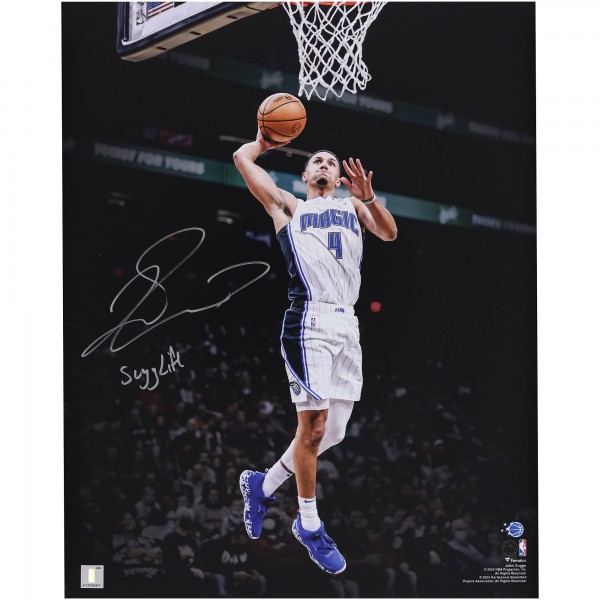Jalen Suggs Orlando Magic Autographed Fanatics Authentic 16 x 20 Dunking Spotlight Photograph with Sugg Life Inscription