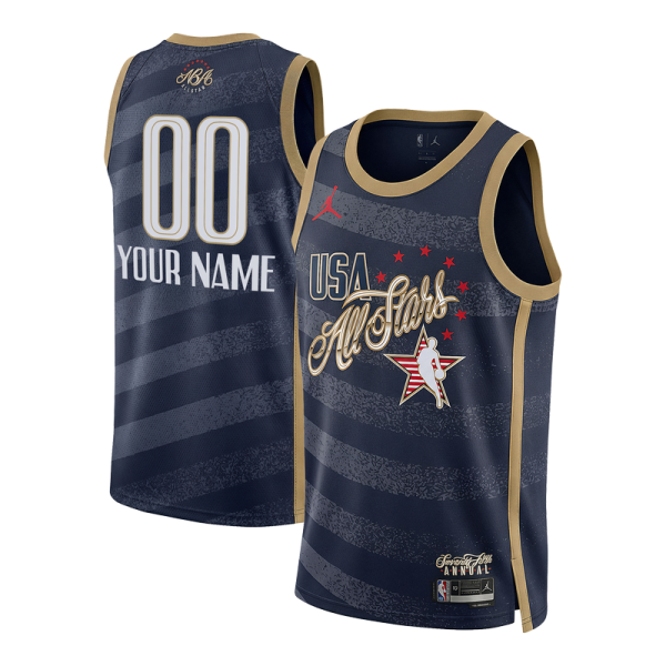 Подростковая Jordan Brand Navy 2026 NBA All-Star Game Swingman Custom Jersey