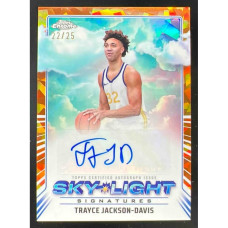 2024-25 Topps Chrome Sapphire Sky-Light Orange Trayce Jackson-Davis Auto /25
