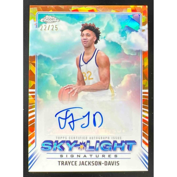 2024-25 Topps Chrome Sapphire Sky-Light Orange Trayce Jackson-Davis Auto /25
